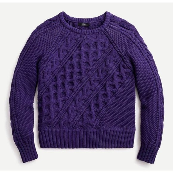 J. Crew Sweaters - J. Crew Diagonal Chunky Cable Knit Sweater Size Small NWT